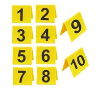 Peosaard Marqueur de preuves pour n ° 1-10 10pcs Marqueurs de scène Crime Double Face Acrylique Clue Party Decor réutilisable Décorations détective résistantes à la fondu