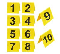 Peosaard Marqueurs de preuves pour NO.1-10 10 pièces marqueurs de scène Crime décor fête d'indice en Acrylique Double Face décorations détective réutilisables résistantes à la décoloration pour acces