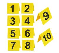 Peosaard Marqueurs de scène du Crime, marqueur de preuves pour n ° 1-10 10pcs Marqueurs scène Crime Double Face Acrylique Clue Party Decor réutilisable Décorations détective résistantes à la fondu, k