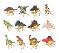 Peosaard Os de Dinosaures, Mini Figurines de Dinosaures 24 pièces/Ensemble squelettes pour Enfants, Figurines réalistes colorées, Jouets fossiles pour Filles et garçons, réalistes