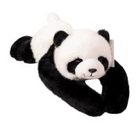 Peosaard Peluche Panda lestée, Peluche Panda lestée, Jouet en Doux de 25, 6 Pouces avec Perles pour Un Confort sensoriel, Grand Oreiller pour Enfants et Adultes (Noir et Blanc), Ours en