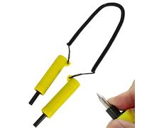 Peosaard Pic à Glace Portable, Pics de pêche sur Glace, pic Portable rétractable, équipement d'urgence de sécurité pêche Flexible pour patiner, traîneau, Marche sur Protection Jaune