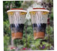 Peosaard Piège à Mouche, 2pcs extérieurs Suspendus pièges à Mouches efficaces, Sacs jetables pour la Maison de Cheval Jardin