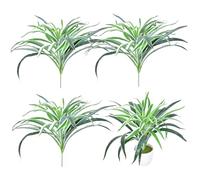 Peosaard Plante Artificielle, 3 Plantes araignées, Plantes d'intérieur vivantes, araignée réaliste à Bord Blanc de 16, 5 Pouces, Serpent à Faible Entretien pour Parvis, Balcon, intérieur Artificiel