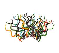 Peosaard Serpent, Serpents en Plastique, Serpents de la forêt Tropicale, Caoutchouc réaliste, Jouets de Serpent colorés Assortis pour décoration Cadeaux fête d'halloween, Jouets farces 24 pièces, réa