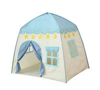Peosaard Tent aux Enfants, 51 tipi de château de Princesse avec Sac Transport, fée Playhouse pour intérieur/extérieur / 51.18x39.37x51.18 Pouces (Bleu)
