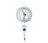 Peosaard Tine-Vent de 6 Pouces pour Jardin Pendants à Vent Pendants en métal 3D Carillon de Vent avec Une Queue en Spirale pour la Cour extérieure décoration Art décoration