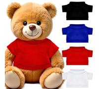 PEOVLVN 4 Pièces Vêtements Ours Mini Build a Bear Clothes - Marron, Rouge, Bleu - 30,5 - 40,6 cm - Ours Faites vos propres poupées en peluche