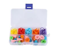 Peowuieu 60 Pieces Crochet De Tricot Points De Couture De Verrouillage Marques Couleur De Melange Et 20 Pieces 2 Tailles Aiguilles a Tricoter Protecteurs De Pointe/Bouchons