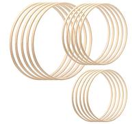 Peowuieu Cerceau Floral en Bambou, Paquet de 15, 3 Tailles, Attrape-RêVes, Anneau de Cercle en Bois de Bambou pour La DéCoration de Mariage, Attrape-RêVes et Artisanat