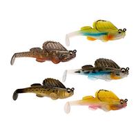 Peowuieu Leurre de pêche souple Lure Soft Bait Plomb Jig Dark Sleeper Swimbaits Leurre de pêche souple Basse pour perche