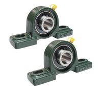 Peowuieu Lot de 2 Roulements à Billes Montés sur Palier UCP204-12 - Alésage de 3/4 Po - Base en Fonte Solide - Auto-Alignement