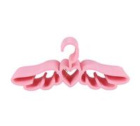 Peowuieu Lot de 20 cintres en plastique pour vêtements, chemises, vêtements, cintres, mignons, rose, cœur, écharpe, sous-vêtements, cintre