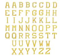 Peowuieu Lot de 52 écussons thermocollants en forme de lettres de l'alphabet à coudre, écussons brodés pour vêtements
