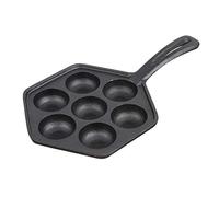 Peowuieu Poêle à gâteau anti-adhésive en fonte - En fonte - Munk/Aebleskiver - En fonte - Pour plats gras