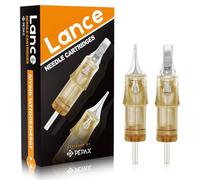 PEPAX Lance Aiguilles Tatouage - 20 Pièces 1209CML Aiguilles pour Cartouche #12 Diamètre 0.35mm Magnum courbé Cône Long 5mm pour les Fournitures de Tatouage