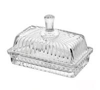PEPAXON Beurrier en verre transparent avec couvercle