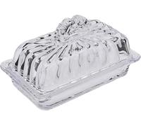 PEPAXON Beurrier rectangulaire en verre transparent avec couvercle - 250 g - Beurrier (BTD-Arch)