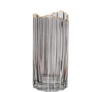 PEPAXON Vase en Verre Lourd Vase Transparent Vase cylindrique Décoration de Table