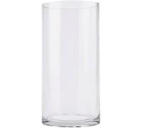 PEPAXON Vase en verre pour fleurs, transparent, haut cylindre, transparent, pour décoration de table, 10 x 20 cm