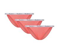Pepe Jeans 3P à Pois sous-vêtements Style Bikini, Rouge (Red), M Femme