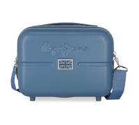 Pepe Jeans Accent Trousse Adaptable Bleue 29 x 21 x 15 cm Rigide ABS 9,14 l 2,8 kg by Joumma Bags, Bleu, Talla única, Trousse de Toilette Adaptable