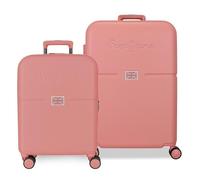 Pepe Jeans Accent Jeu de valises Rose 55/70 cm Rigide 2,8 kg Fermeture TSA ABS 2,8 kg 116LExtensible Bagage à Main by Joumma Bags, Rose, Talla única, Jeu de valises