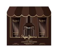 Pepe Jeans Addictive Indulgence For Him Coffret Cadeau Homme Pack de 3 Pièces Eau de Parfum 30ml, Shower Gel 50ml, After Shave 50ml Set Fragrance Orientale et Boisée