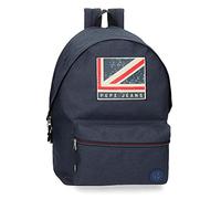 Pepe Jeans Aidan Sac à dos pour ordinateur portable Double compartiment 15,6" Bleu 31 x 44 x 17,5 cm Polyester 20,46 L