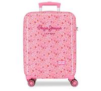 Pepe Jeans Alenka Rose Valise Cabine Rose 38 x 55 x 20 cm Rigide 2,5 kg Fermeture TSA ABS 2,5 kg 41,8 L Bagage à Main, Rose, Talla única, Valise Cabine
