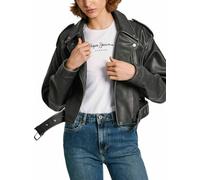 Pepe Jeans Amalia Veste de Motard, Black (Black), L Femme