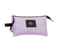 Pepe Jeans Aris Colorful Trousse Triple Lilas 22 x 12 x 5 cm Polyester by Joumma Bags