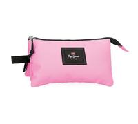 Pepe Jeans Aris Colorful Trousse Triple Rose 22 x 12 x 5 cm Polyester by Joumma Bags
