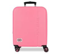 Pepe Jeans Aris Fuchsia Valise Cabine 40x55x20 cm Rigide ABS Fermeture à Combinaison Intégrée 37L 2.6kg 4 Doubles Roues Bagage à Main par Joumma Bags