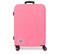 Pepe Jeans Aris Fuchsia Valise Moyenne 48x68x27 cm Rigide ABS Combination Closure 72L 3.48kg 4 Doubles Roues Bagage à Main par Joumma Bags