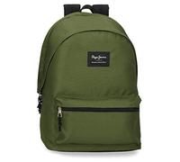 Pepe Jeans Aris Sac à dos pour ordinateur portable double compartiment 15,6 pouces 31 x 44 x 17,5 cm Sac à dos scolaire Polyester by Joumma Bags, Vert foncé, Sac à dos