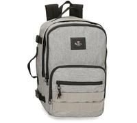 Pepe Jeans Aris Evergreen Sac à dos de cabine pour ordinateur portable 15,6" Gris 25 x 40 x 20 cm Polyester by Joumma Bags