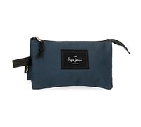 Pepe Jeans Aris Trousse triple Bleu 22 x 12 x 5 cm Polyester