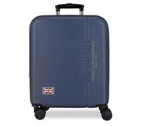 Pepe Jeans Arwin Marine Valise Cabine 40x55x20 cm Rigide ABS Serrure à Combinaison Intégrée 37L 2.6kg 4 Doubles Roues Extensible Bagage à Main par Joumma Bags