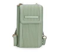 Pepe Jeans Aurora Sac à bandoulière Mobile Holder Vert 11x17,x52,5 cms Cuir synthétique