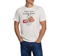 Pepe Jeans Axel Tee T-Shirt, Blanc (Blanc cassé), L Homme