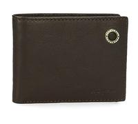 Pepe Jeans Badge Portefeuille Horizontal avec Porte-Monnaie Marron 11,5 x 8 x 1 cm, Marron, Portefeuille Horizontal avec Porte-Monnaie