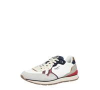 Pepe Jeans Baskets basses 'BRIT ACTIVE' bleu marine / gris clair / bordeaux / blanc, Taille 45