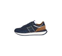 Pepe Jeans Baskets basses 'Buster' bleu marine / cognac, Taille 46