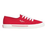 Pepe Jeans Baskets Brady Basic WSneaker pour Femme, Rouge, 6 UK