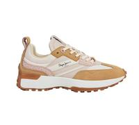 Pepe Jeans Baskets en Cuir Beige Lucky Print