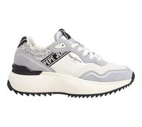 Pepe Jeans Baskets en Cuir Kimi Land Blanc, Gris