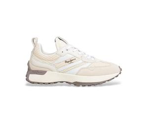 Pepe Jeans Baskets en Cuir Lucky Blanc cassé