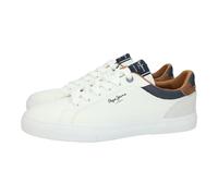 Pepe Jeans Baskets en cuir Tribunal de Kenton Blanc