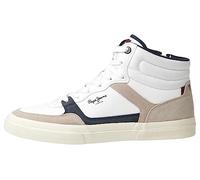 Pepe Jeans Baskets Kenton Masterboot M pour Homme, Blanc (Blanc), 39 EU, Blanc, 39 1/3 EU